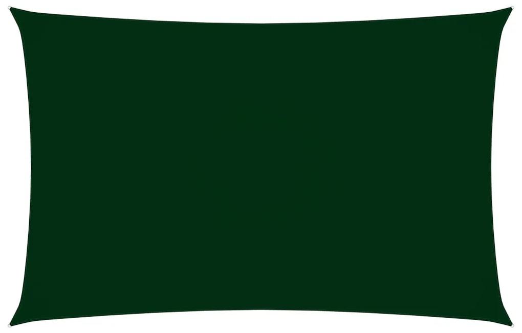 Para-sol estilo vela tecido oxford retangular 4x7m verde-escuro