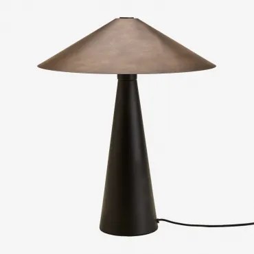 Candeeiro De Mesa De Ferro Elidi Preto - Sklum
