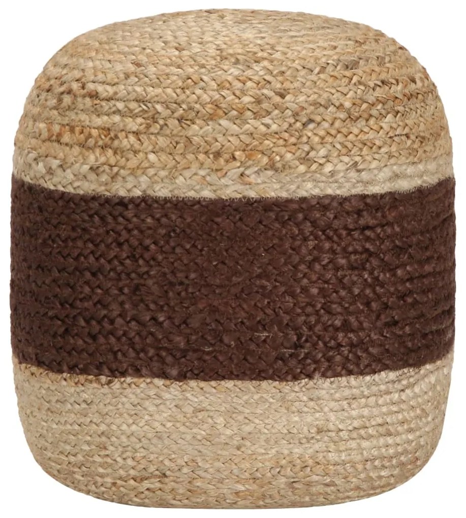248080 vidaXL Pufe artesanal 40x45 cm juta castanho