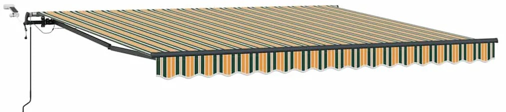 Toldo Retrátil Automático com LED Verde e Amarelo 400x350 cm