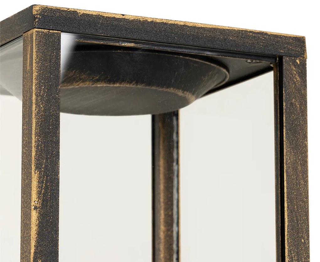 Candeeiro de pé vintage para exterior dourado antigo 80 cm IP44 - Charlois Industrial,Clássico / Antigo
