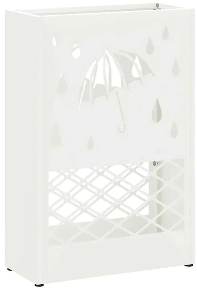 Suporte de Guarda-Chuva Branco da - 28x12x41 cm, Aço