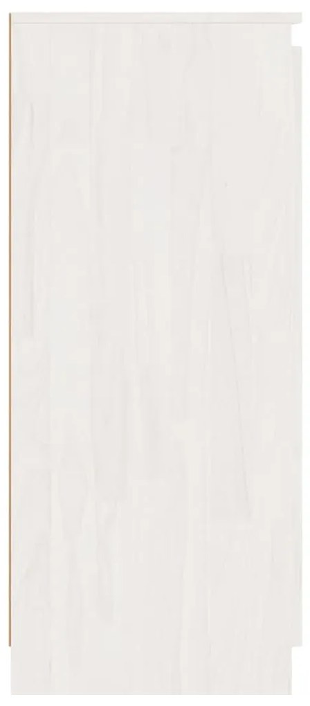 Armários de apoio 3 pcs pinho maciço branco
