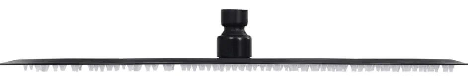 Cabeça de chuveiro redonda 40 cm aço inoxidável preto