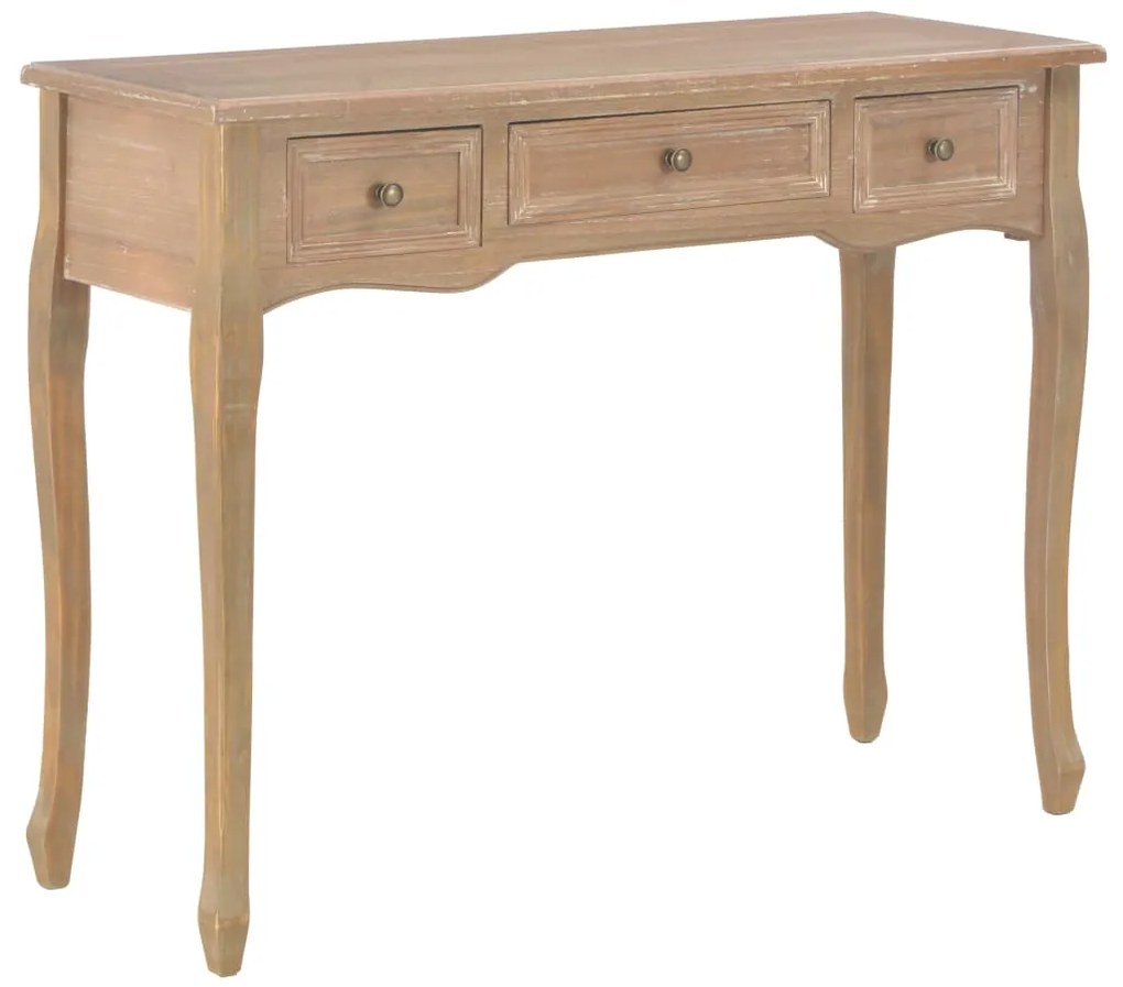 Toucador/mesa consola com 3 gavetas castanho