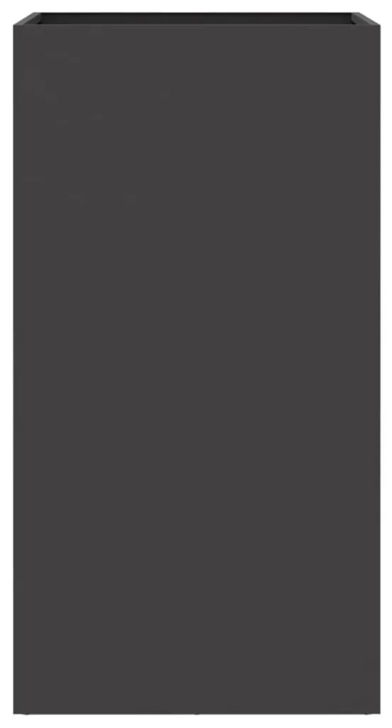 Vaso/floreira 42x38x75 cm aço preto