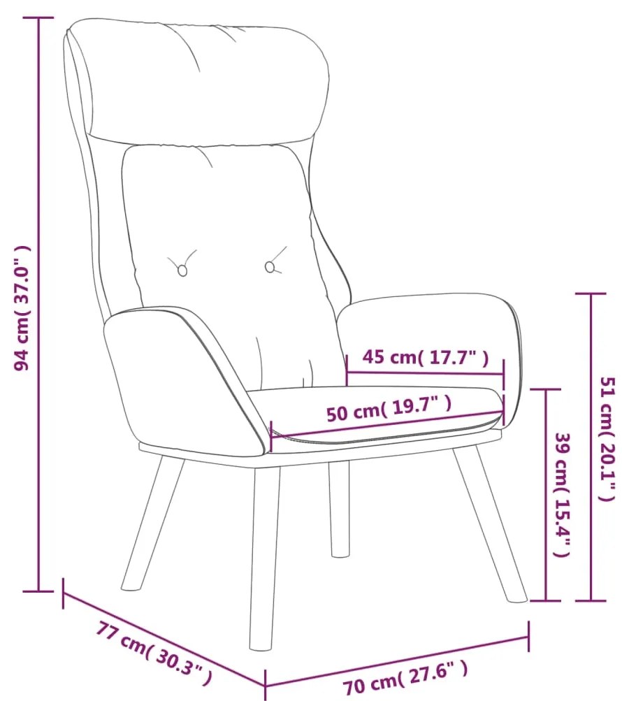 Poltrona Kai de Descanso em Tecido - Cor Creme - Design Nórdico