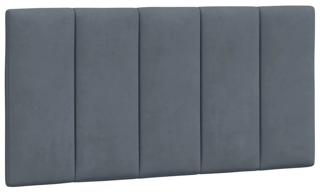 Estrutura de cama c/ luzes LED 100x200cm veludo cinzento-escuro