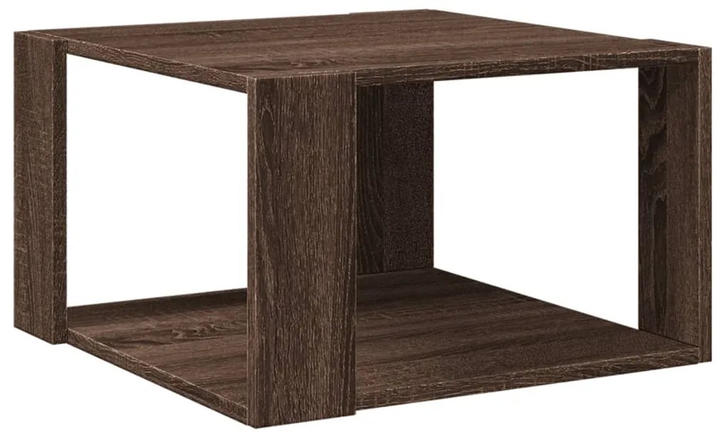 Mesa de centro 51,5x51,5x30 cm deriv. madeira carvalho castanho
