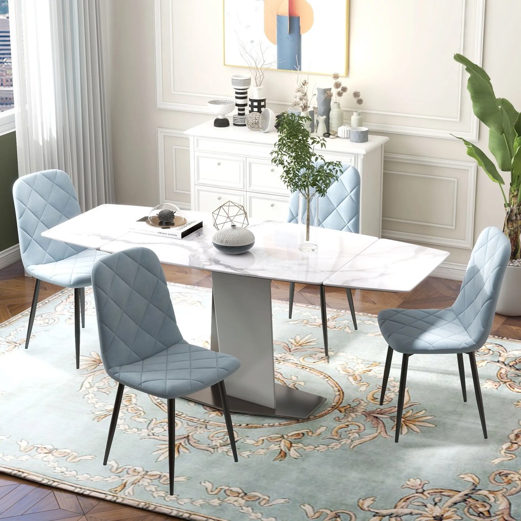 Conjunto de 4 Cadeiras de Jantar Modernas Cadeiras de Cozinha Estofada