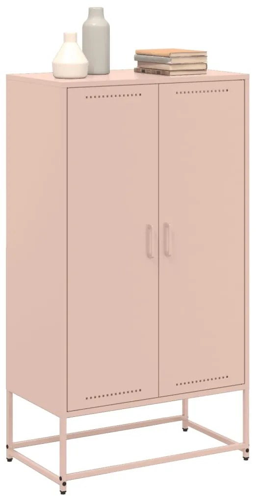 Aparador alto 68,5x38,5x123,5 cm aço rosa