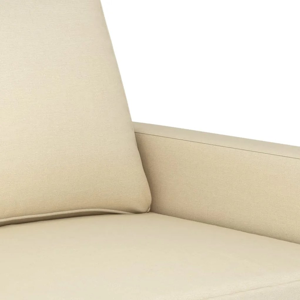 Sofá de 2 lugares tecido 140 cm cor creme