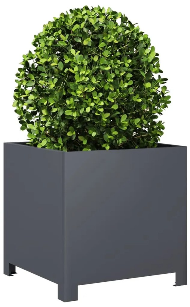 Vaso/floreira de jardim 40x40x40 cm aço antracite