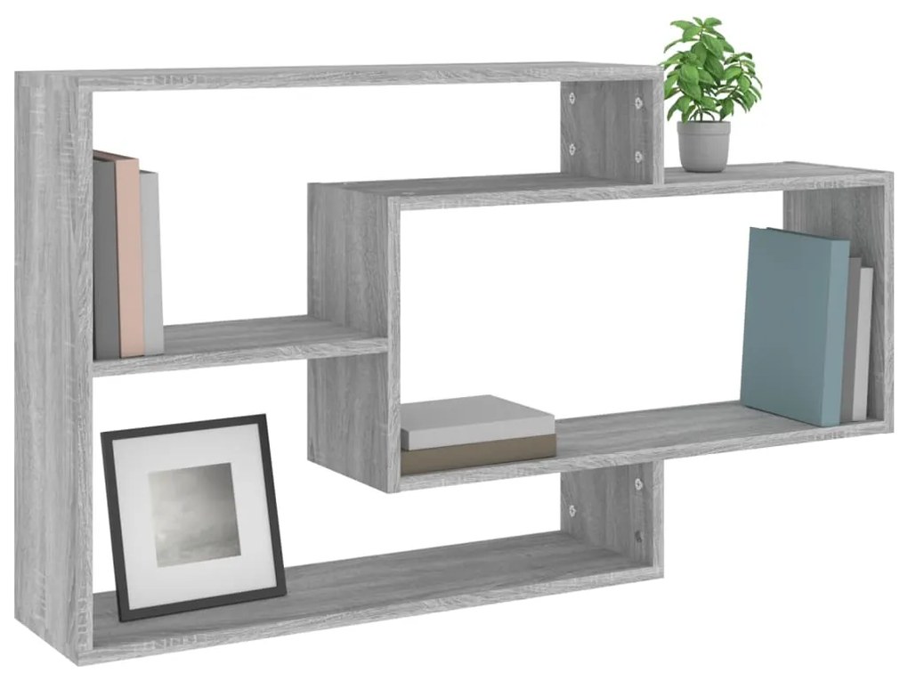 Estante 104x20x58,5 cm derivados de madeira cinzento sonoma