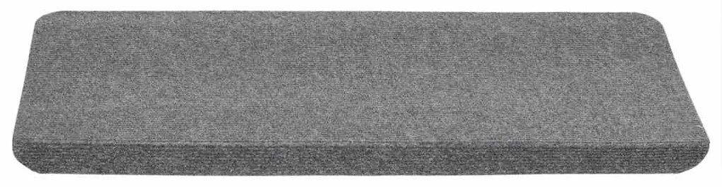 Tapetes de escada adesivos 30 pcs 65x24,5x3,5 cm cinzento