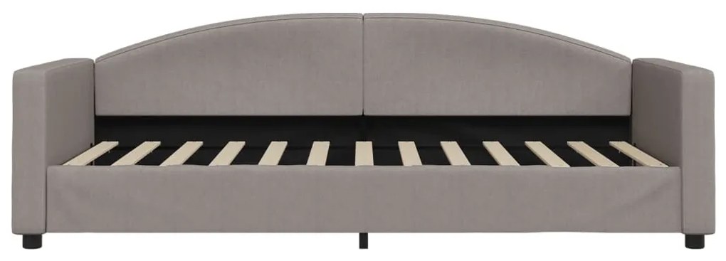 Sofá-cama c/ gavetão/gavetas 90x200 cm tecido cinza-acastanhado