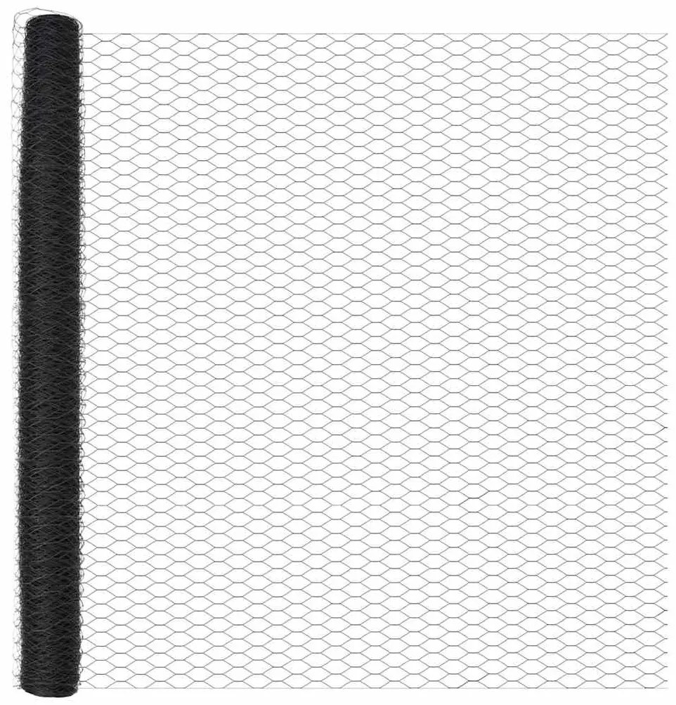 Cerca Hexagonal vidaXL Cinza 1,5x50 m Aço