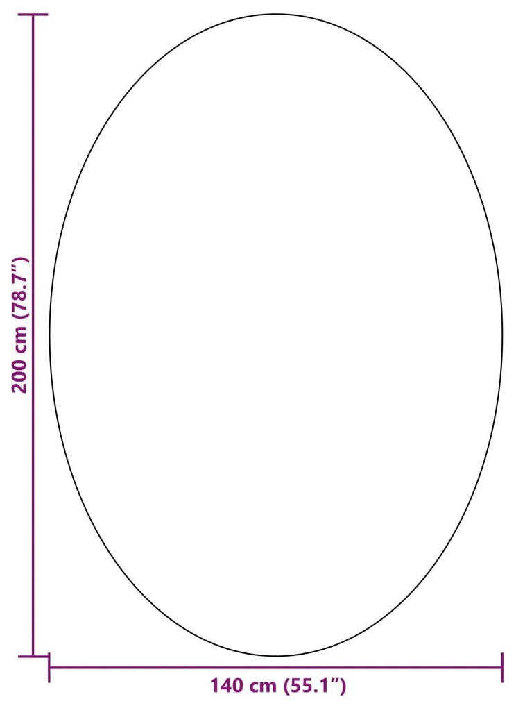 Tapete vidaXL "HUARTE" Verde Floresta 140x200 cm Oval