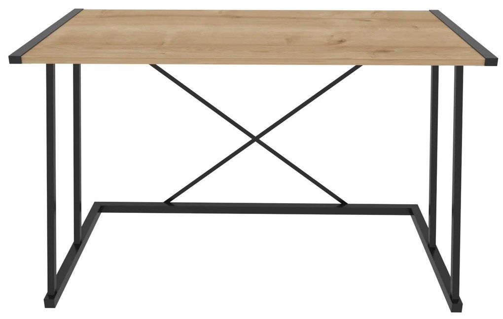Secretária de Estudo Adelaide - Preto Carvalho - 114x60x75 cm