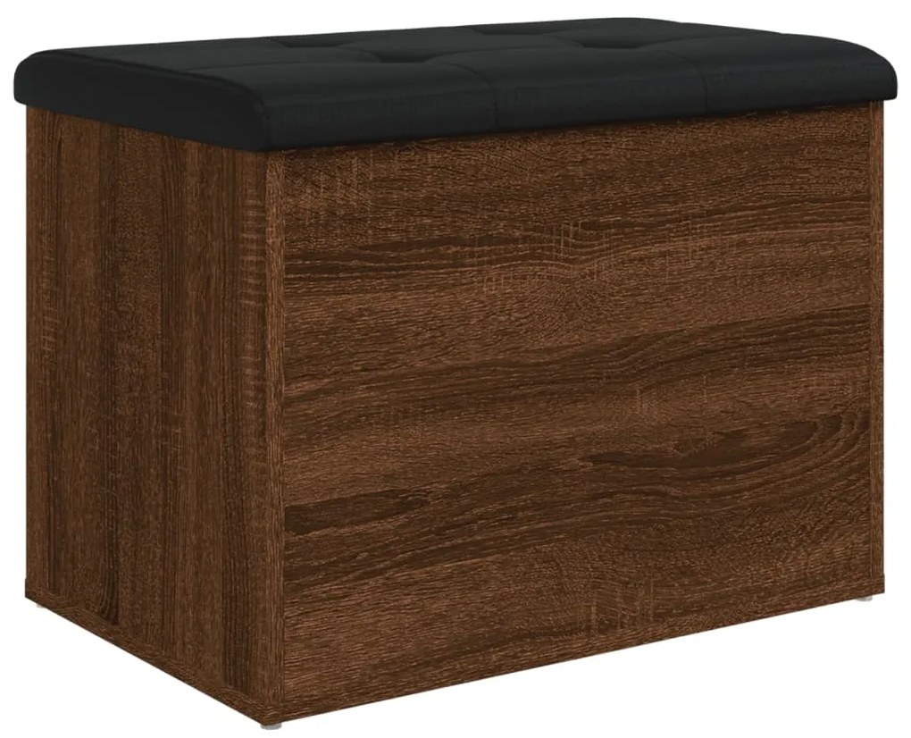 Banco arrumação 62x42x45 cm derivados madeira carvalho castanho