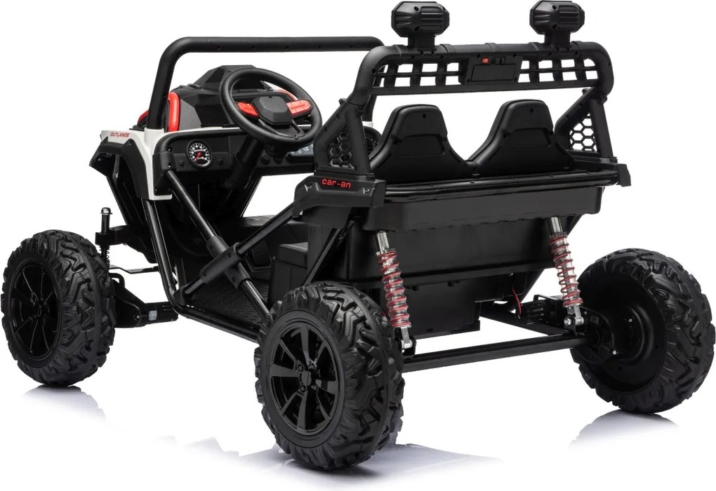 Carro elétrico para Crianças 3 a 8 anos, 12V 4x4 Buggy Sport OUTLAND, Rodas de espuma EVA, Controle remoto Branco