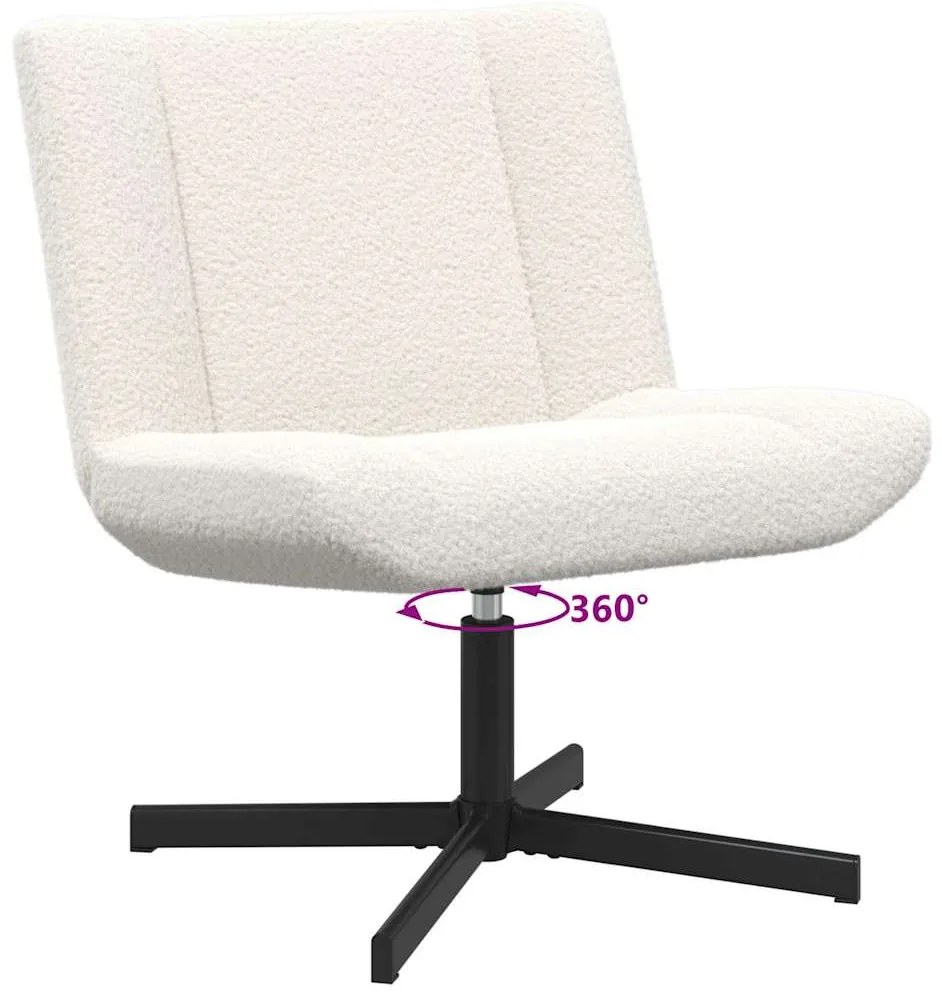 Cadeira de Acento Creme Tecido Médio Ergonómica