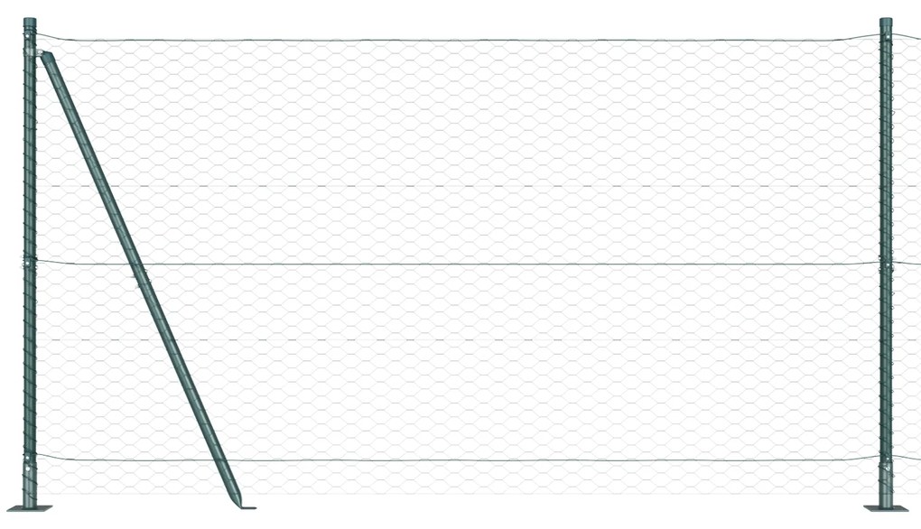 Cerca Hexagonal vidaXL Verde 1,2x50 m Aço
