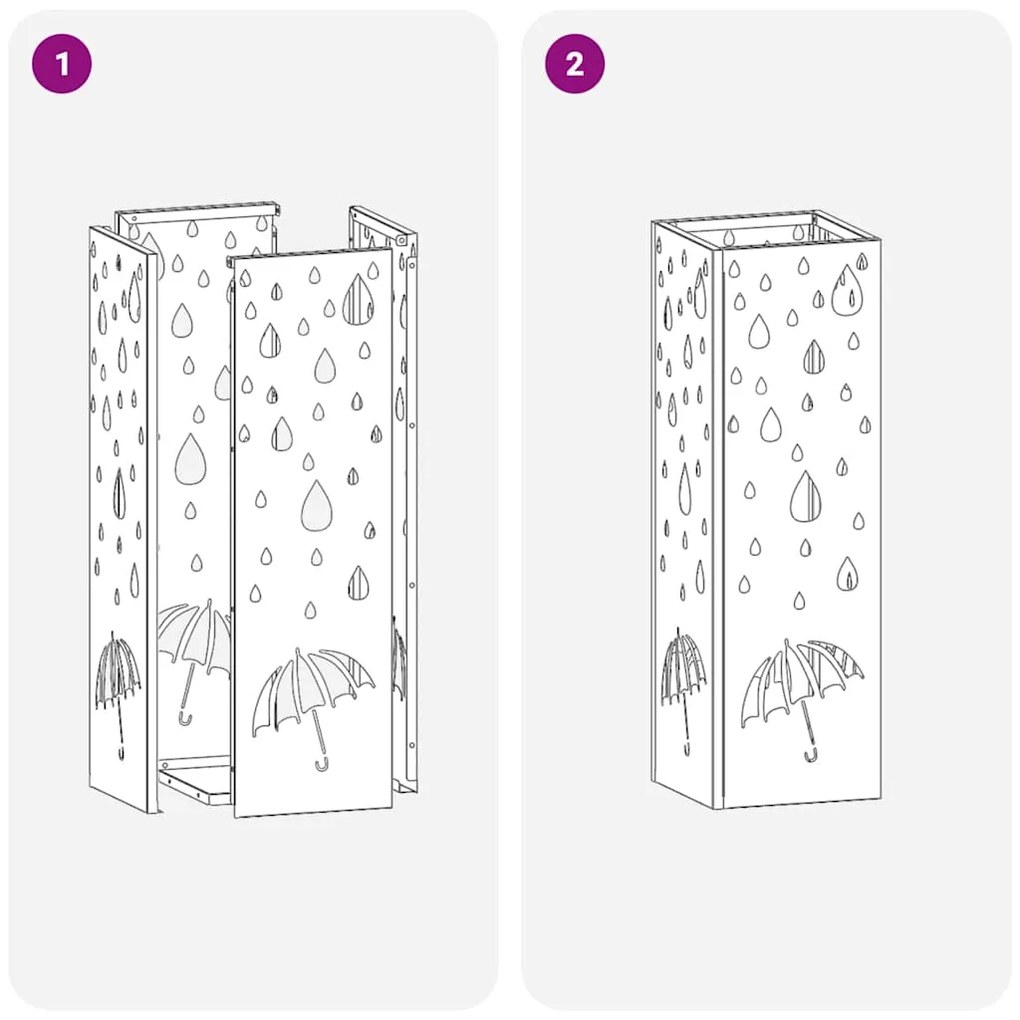 Suporte para Guarda-chuva Antracite Metal Padrão