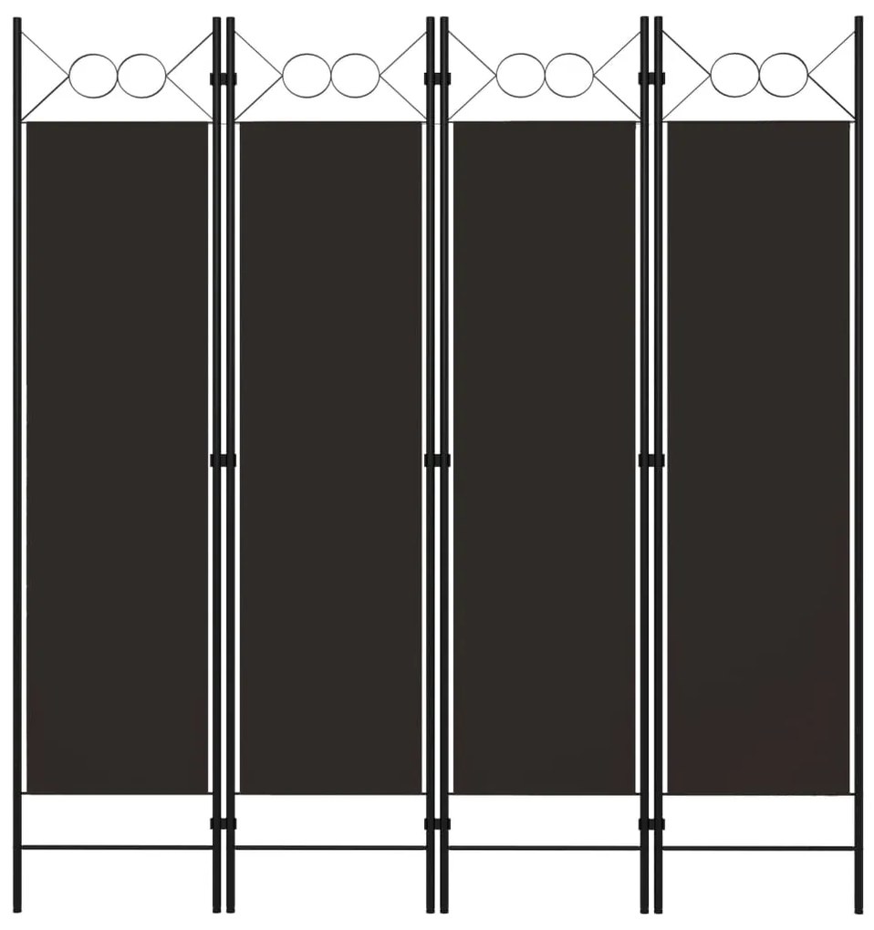 Divisória de quarto com 4 painéis 160x180 cm castanho