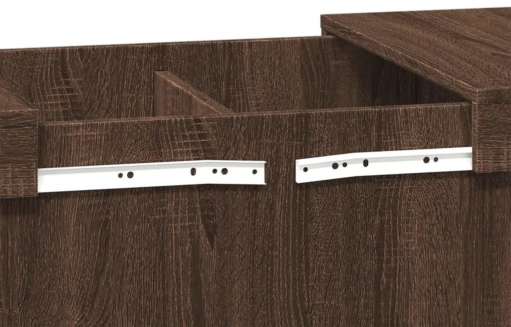 Mesa de centro 80x55x40 cm derivados madeira carvalho castanho