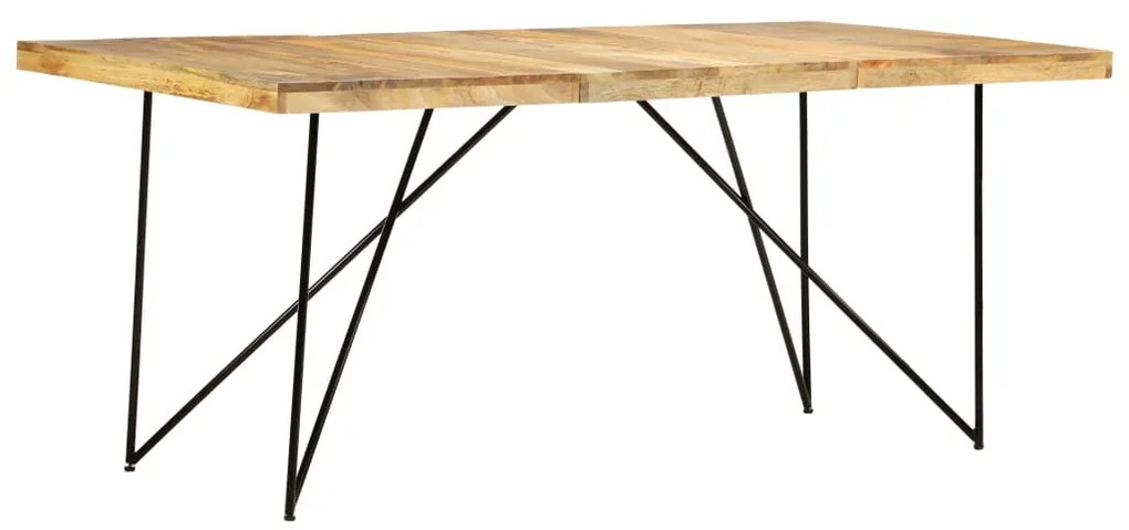 Mesa de jantar 180x90x76 cm madeira de mangueira maciça