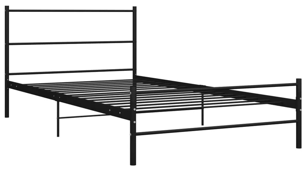 Estrutura de cama 100x200 cm metal preto