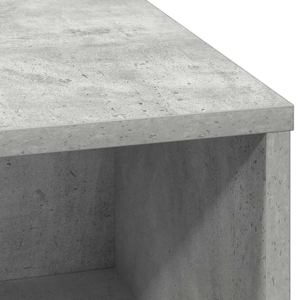 Aparador com LED Cinza Concreto 71x34,5x75 cm Madeira de Engenharia