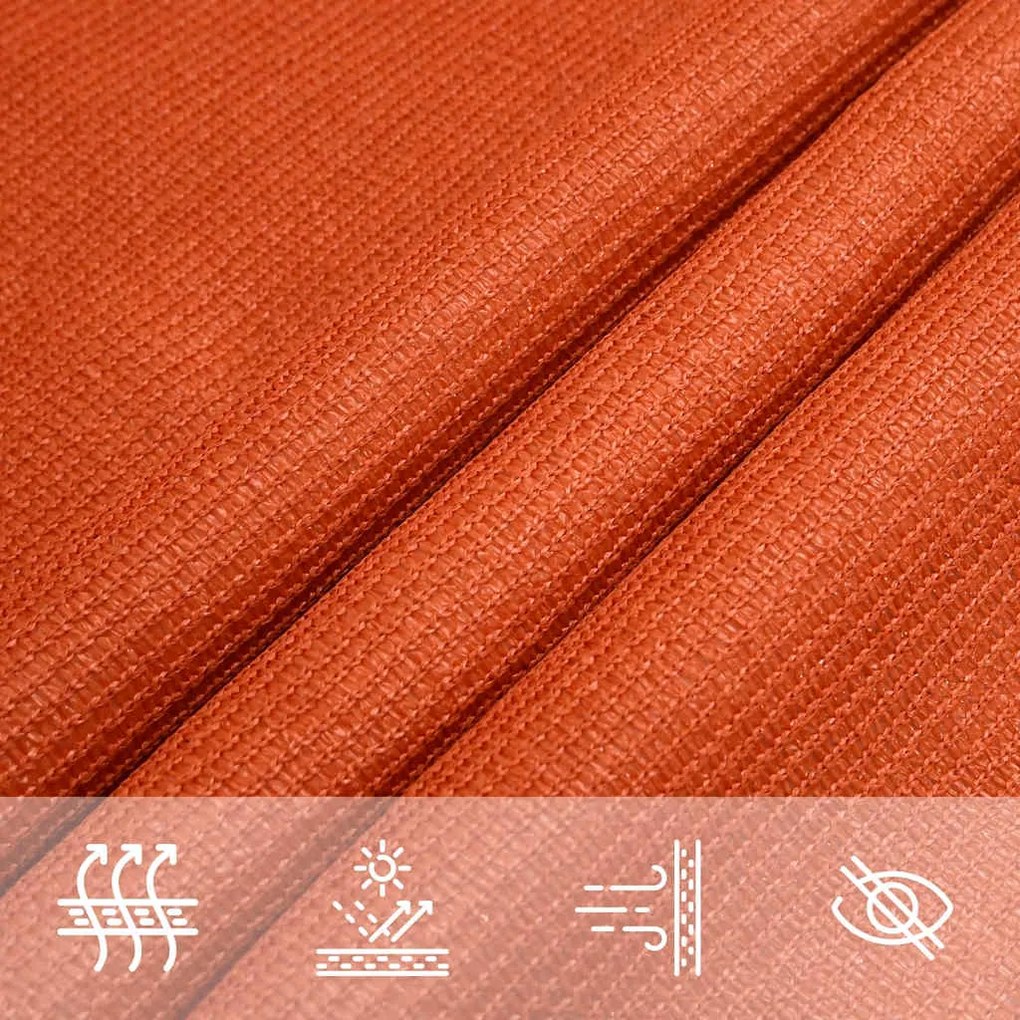 Para-sol estilo vela triangular 160 g/m² 5x5x6 m PEAD laranja