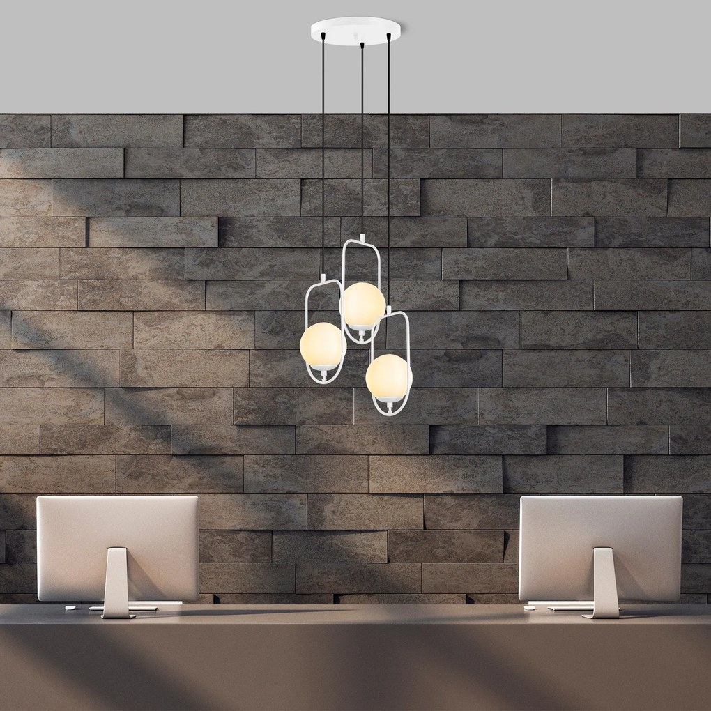 Candeeiro de Teto Skew – Branco – 55 cm x 185 cm