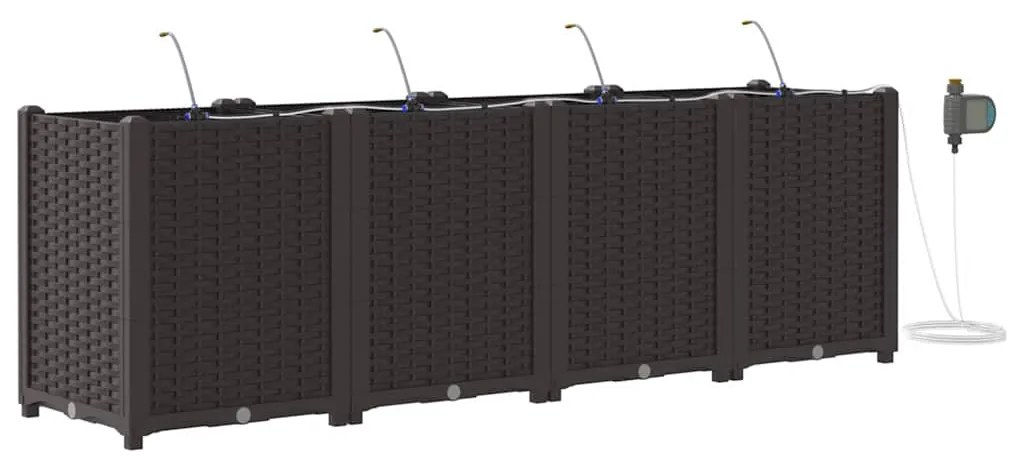 Jardineiras de Jardim 1 pc Castanho 160 x 40 x 52 cm Plástico