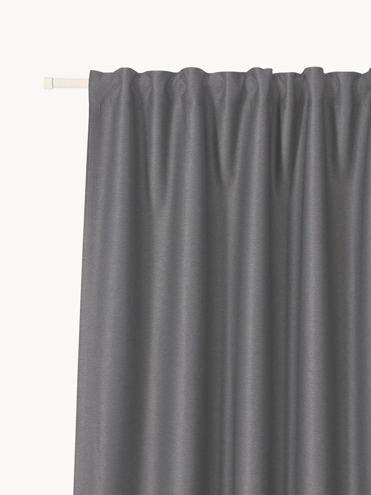 Cortinas blackout com várias fitas Asher, 2 uni.