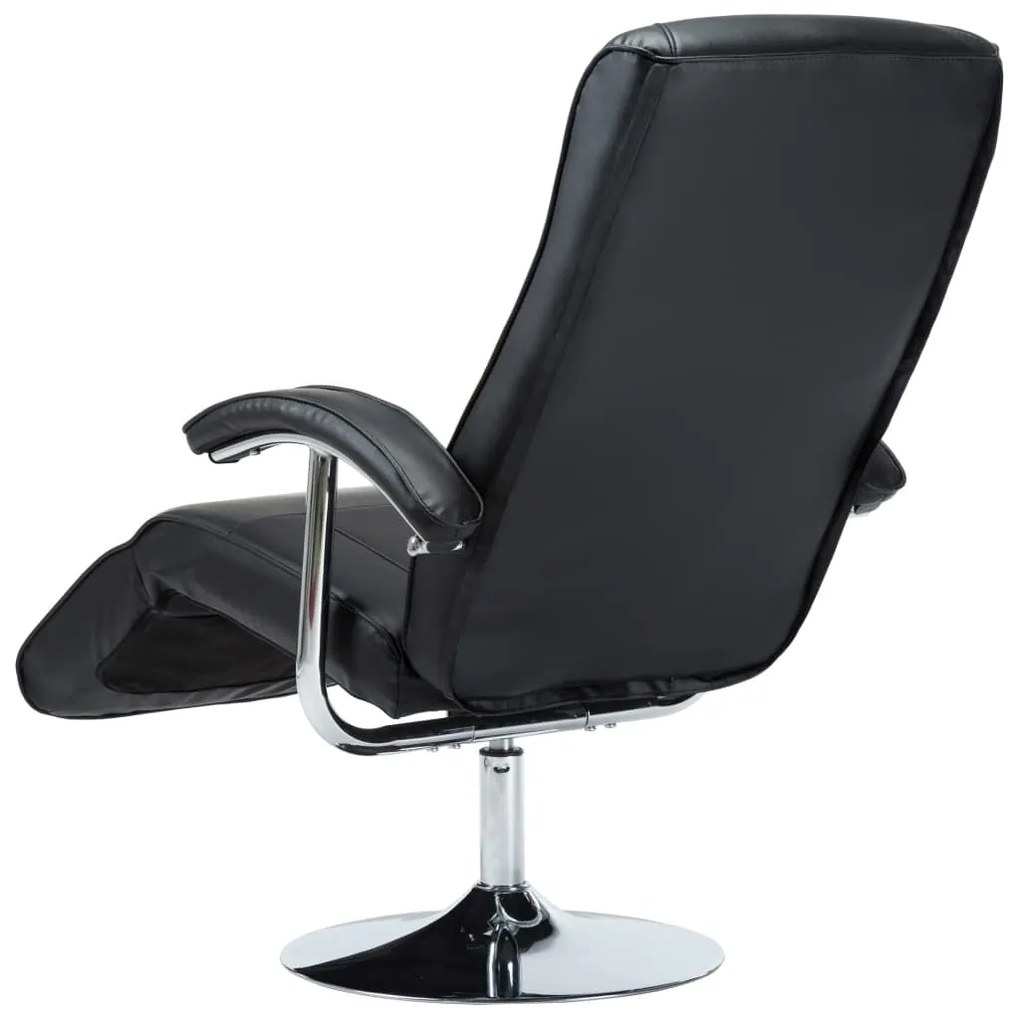 Poltrona de TV couro artificial preto