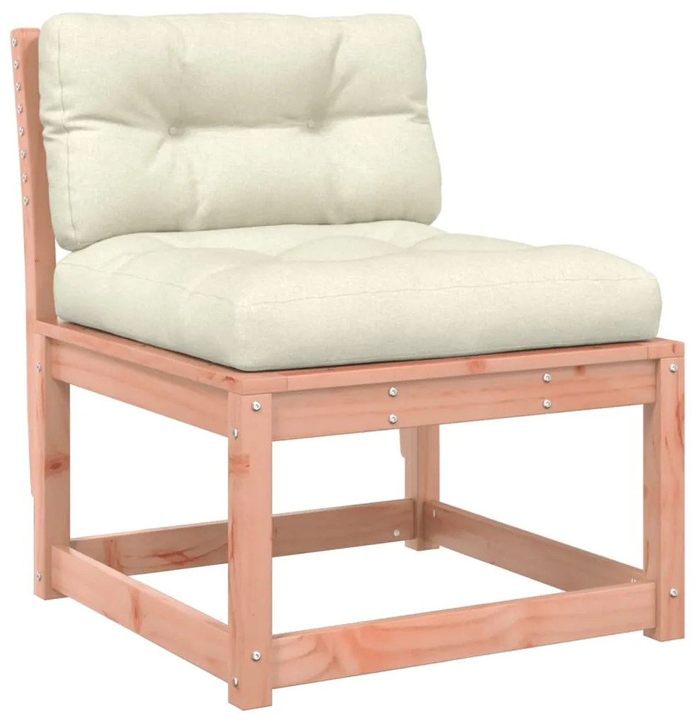 7 pcs conj. lounge jardim com almofadões madeira douglas maciça