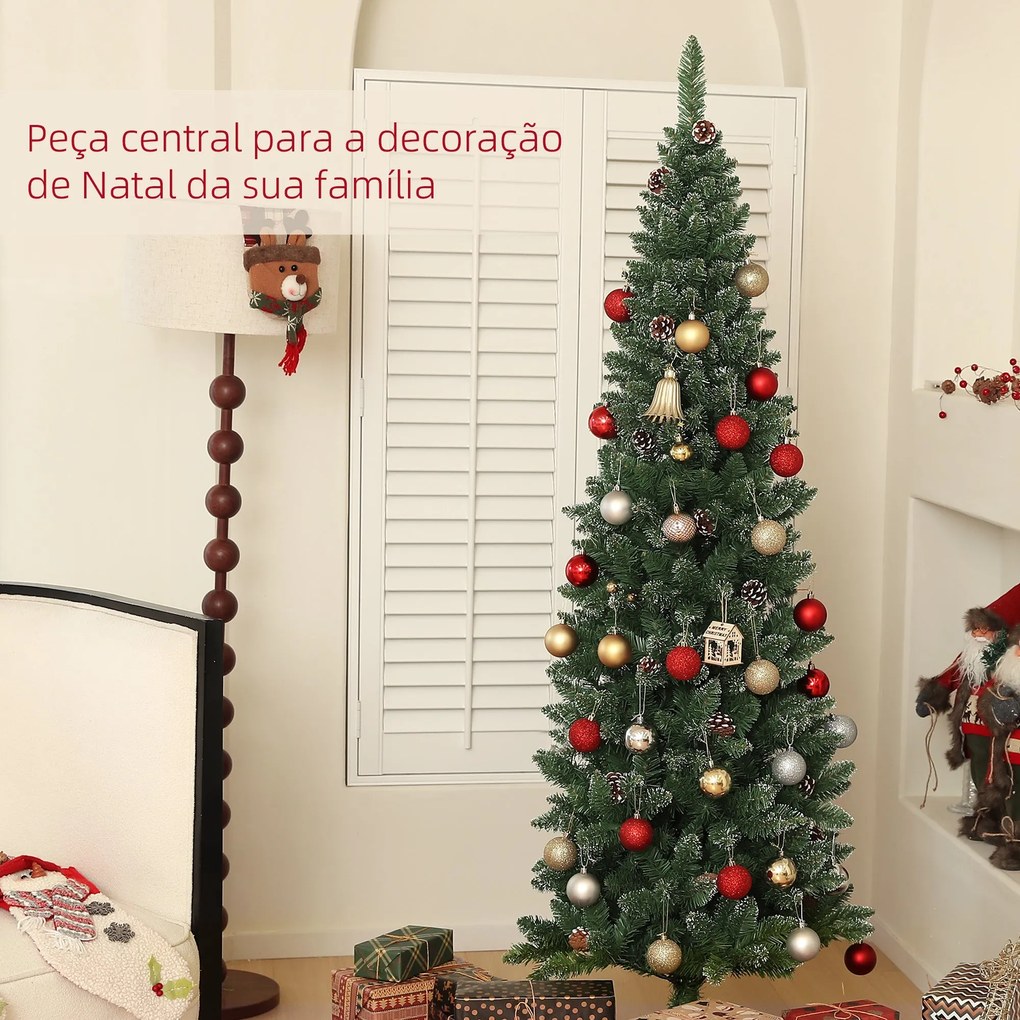 Árvore de Natal 180 cm Árvore de Natal Artificial com 618 Ramos e Supo