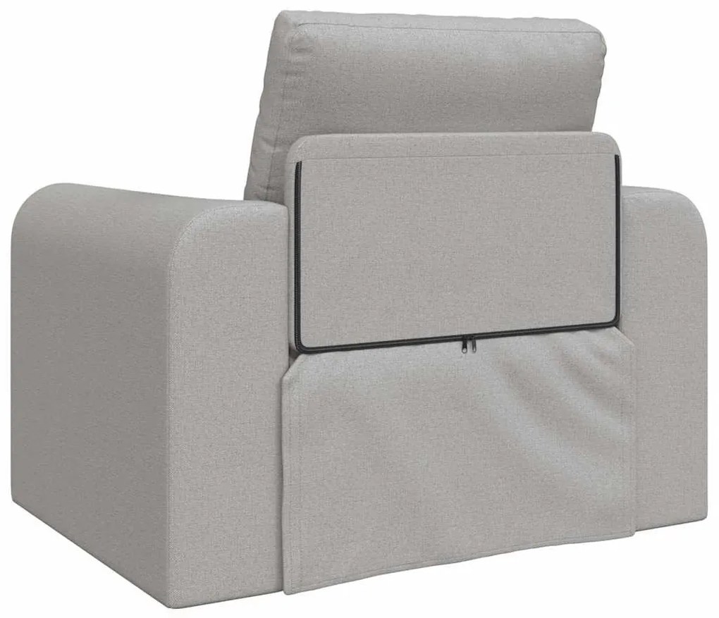 Sofá-Cama de Chão 2-em-1 Cinzento Nuvem 98x71x83 cm Tecido