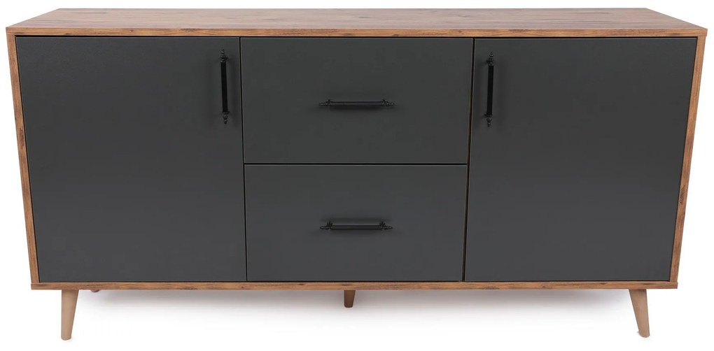 Console Cordoba – Walnut Anthracite – 160 cm x 77 cm x 40 cm