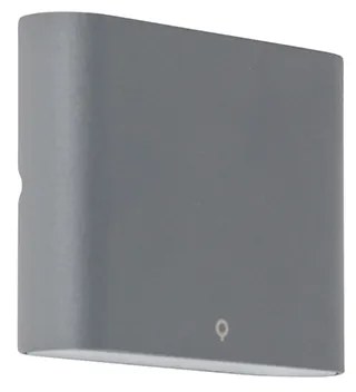Candeeiro de Parede Moderno Cinzento Escuro 11,5 cm Incl. LED IP65 - Batt