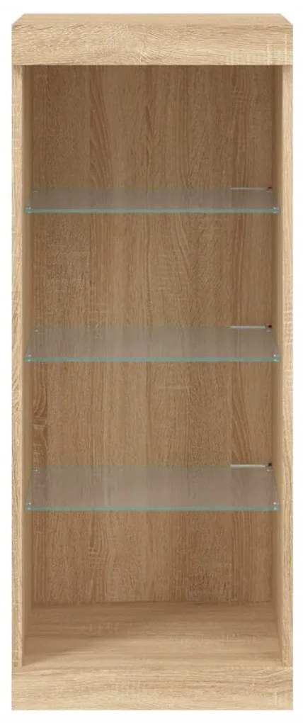 Aparador com luzes LED 41x37x100 cm carvalho sonoma