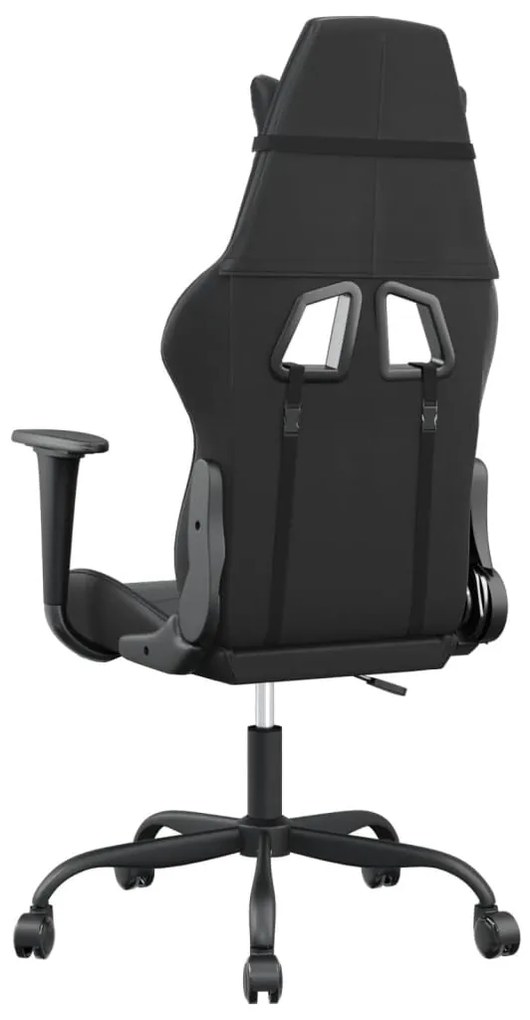 Cadeira gaming de massagens couro artificial preto