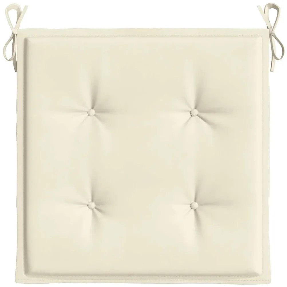 Almofadões p/ cadeiras jardim 4pcs 40x40x4 cm oxford cor creme