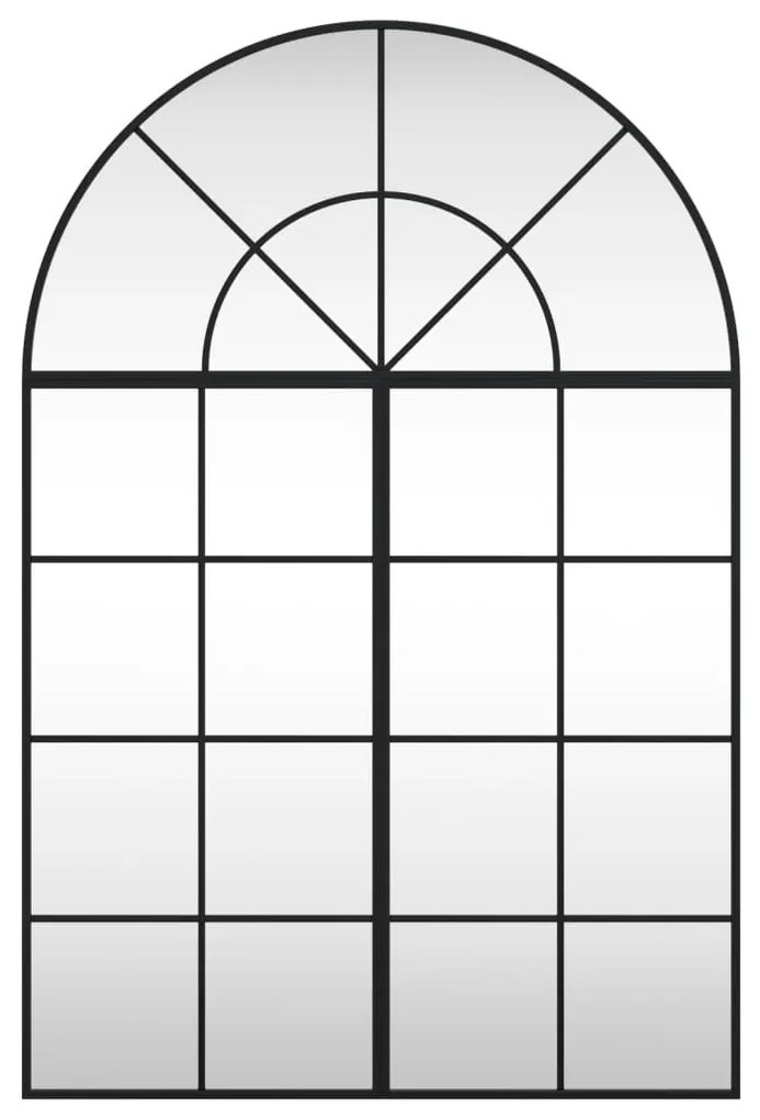 Espelho de parede arqueado 80x120 cm ferro preto