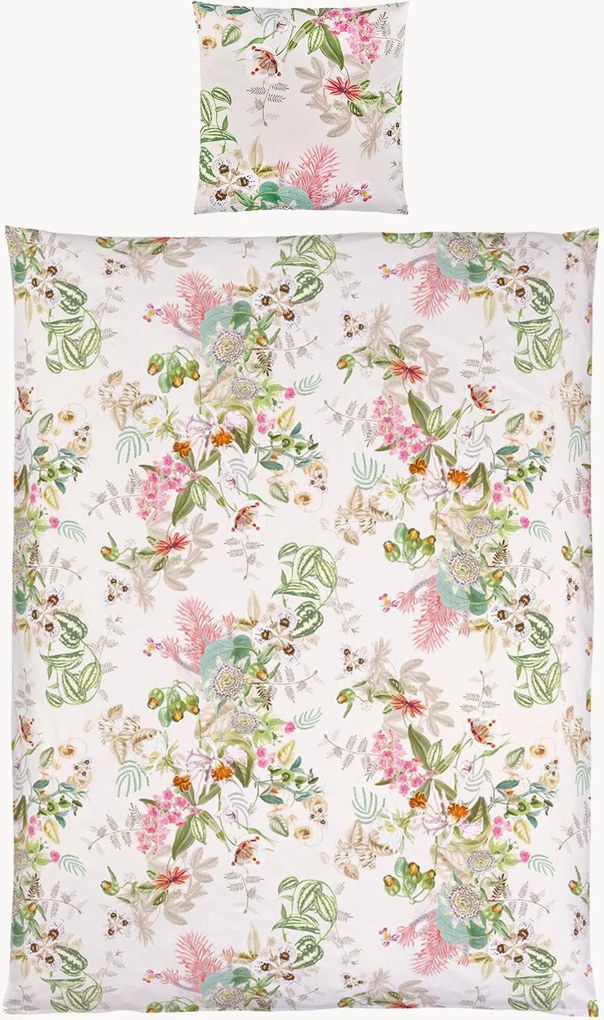 Conjunto de roupa de cama em cetim de algodão Botanic