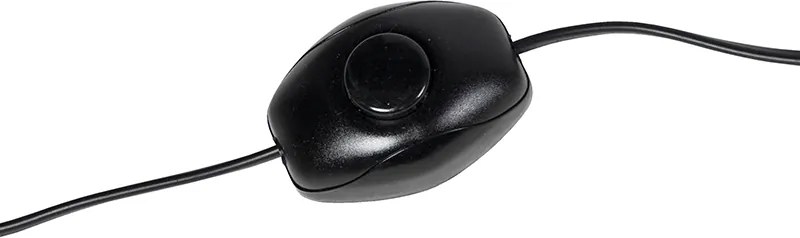Candeeiro de pé retro preto com cúpula dourada - Simplo