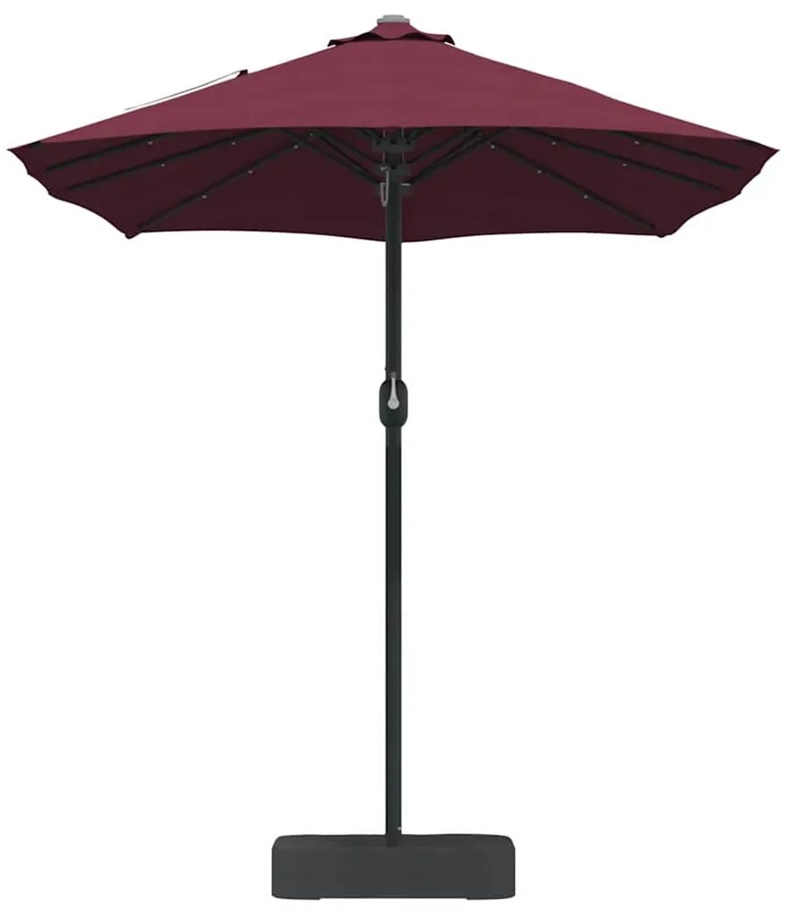 Guarda-sol de Jardim Vermelho bordô 385 x 209 x 244 cm tecido